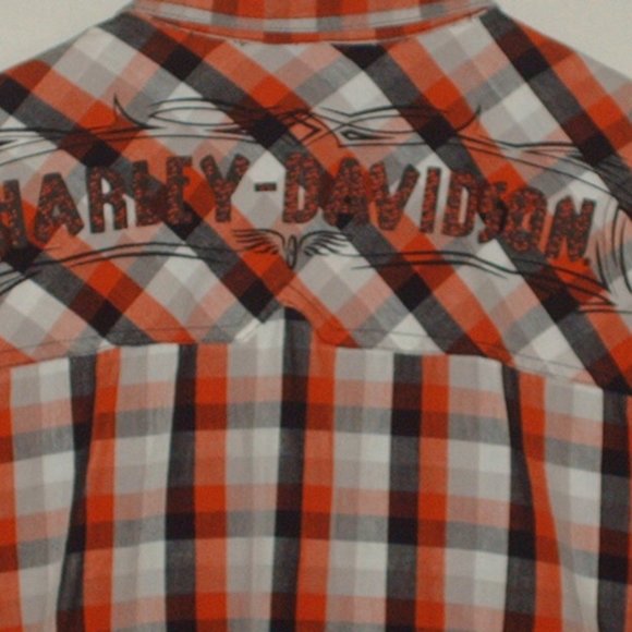 Harley-Davidson Motorcycles plaid dress shirt - Picture 5 of 6